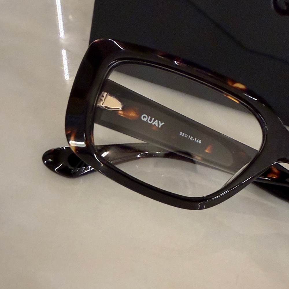 New Quay Tortoiseshell Rectangular Glasses NWT - image 2